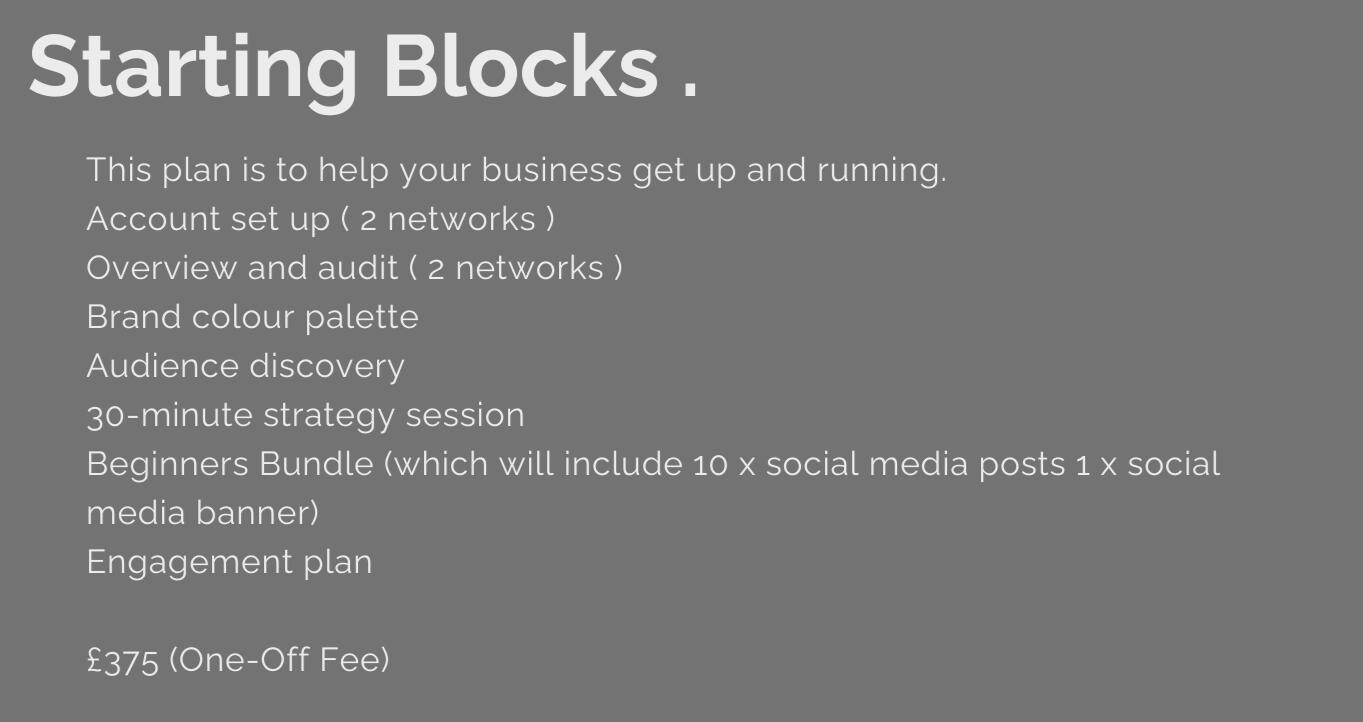 Specialist Social Media Packages